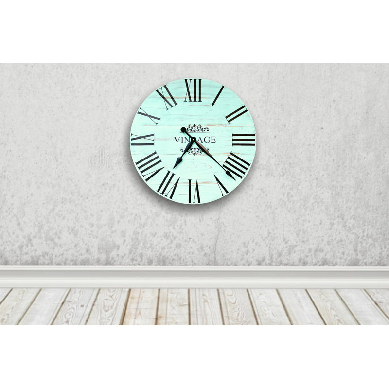 Horloge murale surdimensionnée campagne Normandie, H 24 po x l 24 po x P 1,5 po