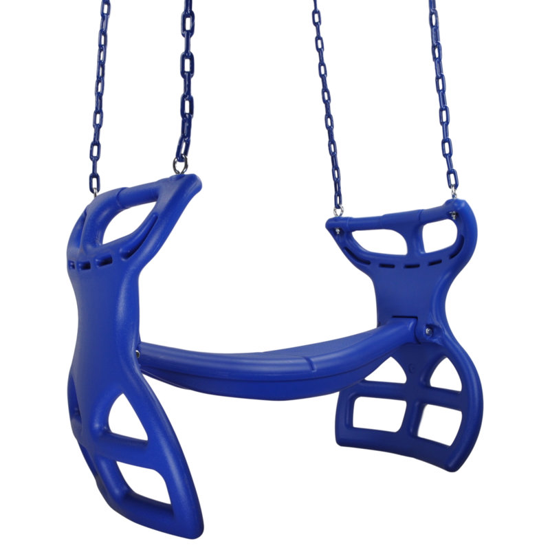 Fauteuil coulissant avec chaînes, Bleu