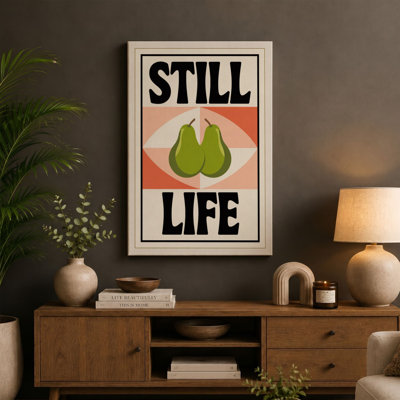 Still Life Pears Mid-Century - Wrapped Canvas