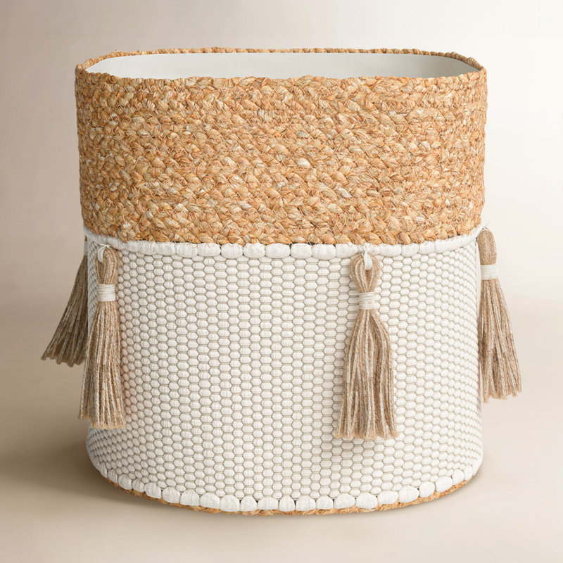 Gardenia Cotton And Jute Storage Bin For Baby Nursery or Kid's Room