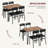 5-Piece Dining Table Set for 4, Table with Upholstered Chairs, Compact Kitchen and Apartment Furniture