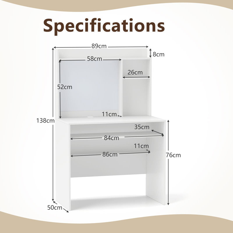 Computer Desk, White