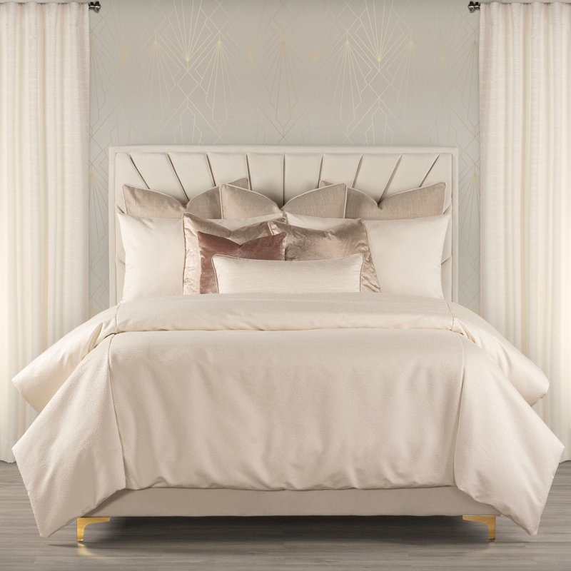 Besprinkled Pearl Duvet Cover & Insert Set, California King Duvet Cover + 2 King Shams, White