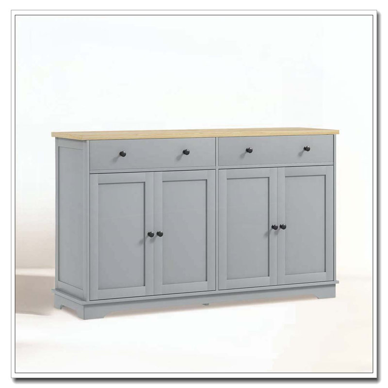 Buffet avec tiroirs de rangement, Chêne