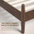 NTC Marenzo King Platform Bed with Handwoven Headboard – American Walnut Veneer, Solid American Walnut Legs, Artisan Craftsmanship, Silent Slats, Effortless Assembly, King – Dark Walnut-1364901450-1364901451