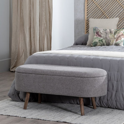 Spillville Polyester Blend Upholstered Storage Bench