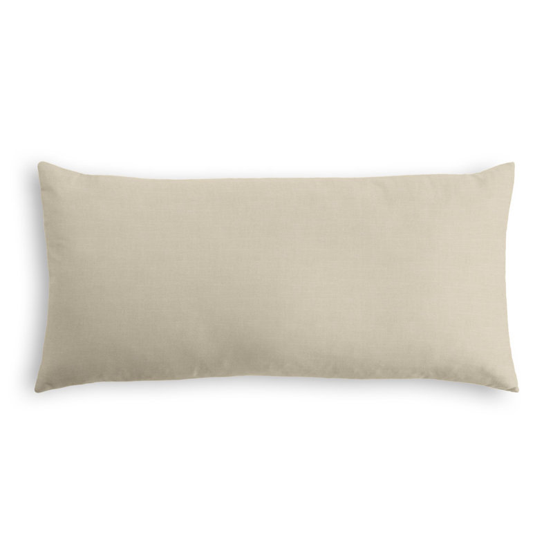 Linen Reversible Pillow Cover, 14" x 36", Beige