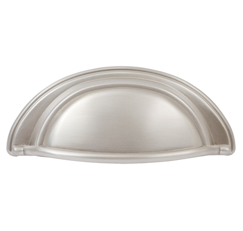 Poignée ovale 3 po en nickel satiné, Nickel satiné