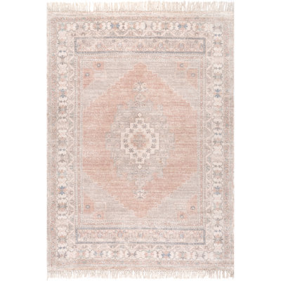 Hand Hooked Wool and Cotton Oriental Indoor Rug