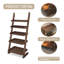 Bibliothèque verticale en bois massif