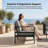 Outdoor Metal Loveseat With Cushions-1973156656