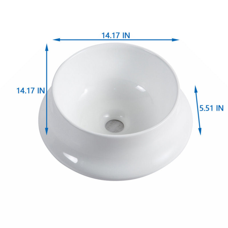 Wenty 14.17'' Ceramic Circular Bathroom Sink