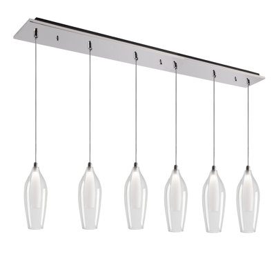 Victoria 42-in Chrome 6-Light Multi Pendant