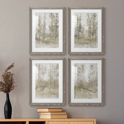 " Thicket Of Trees I " 4 - Pieces Painting Print