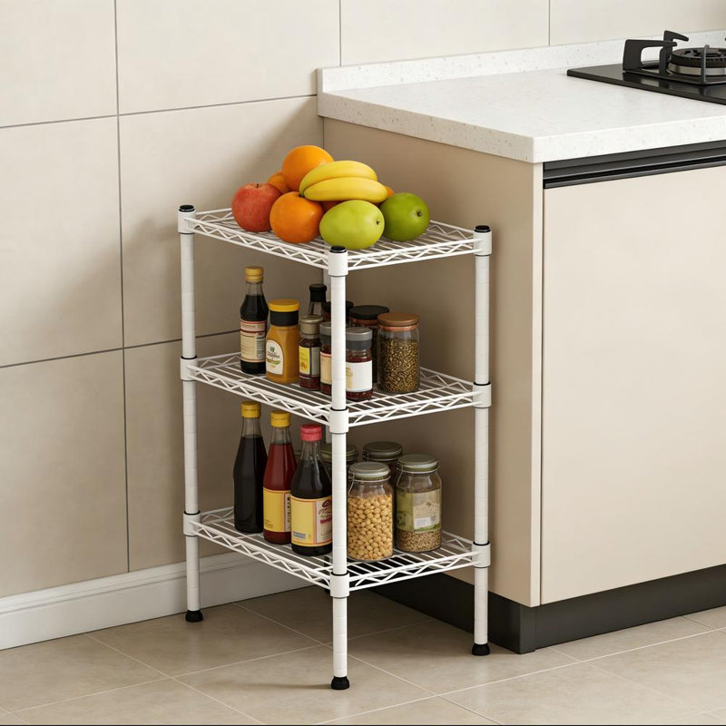 Modern White Storage Shelf