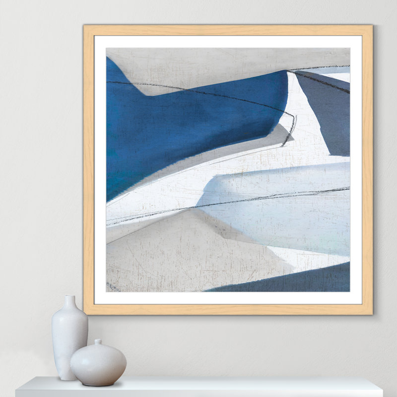 «Dynamic Drifts II» par Emma Peal, Encadré naturel, H 42,5 po x l 42,5 po