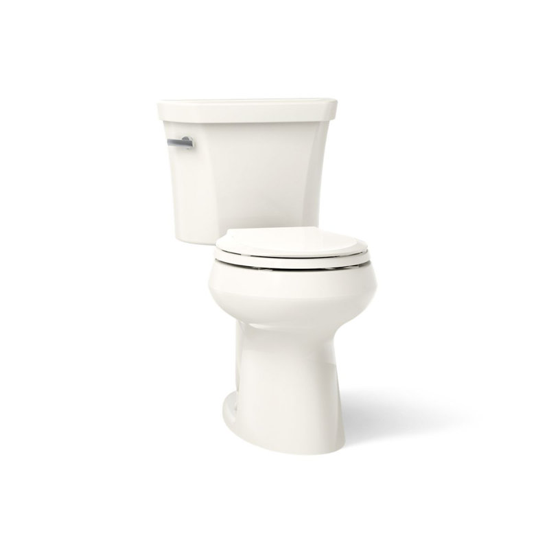 Highline 1.28 GPF Water Efficient Round Two-Piece toilet (Seat Not Included), Biscuit