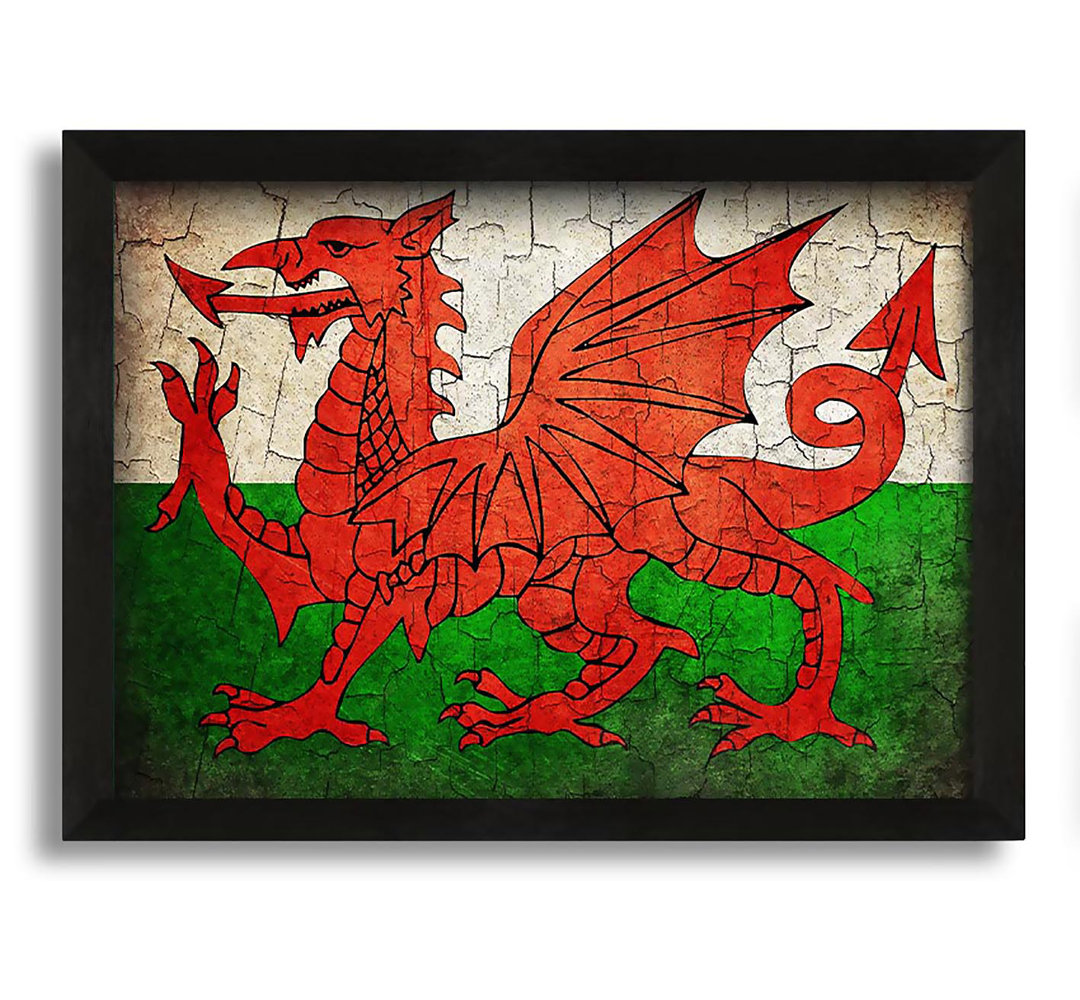 Gerahmtes Leinwandbild Welsh Dragon 2