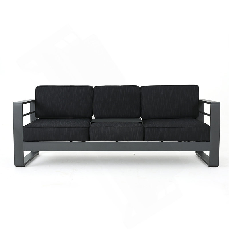 3 SEATER SOFA W/ METAL TRAY