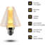 Vintage Tubular E27 Edison Screw Light Bulb Non Dimmable Decorative Bulbs Amber Glass Warm White, Retro E27 Screw Bulb