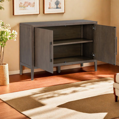Farmhouse Sideboard & Buffet With Wood Veneer, Modern Rustic Storage For Kitchen