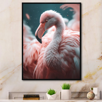 «Pink Flamino», photographie sur toile encadrée