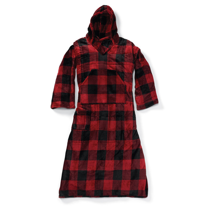 Wearable Weighted Snuggle Blanket, Red/Black