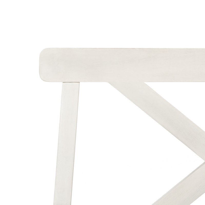 Banc de jardin en bois Elodie, Blanc