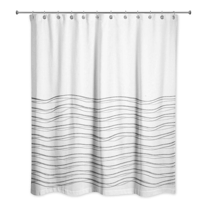 Rideau de douche simple Perine, gris