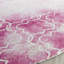 Tapis géométrique rose / ivoire en laine / coton touffeté à la main Berman-20945963