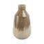 Vase de table chaleureux en céramique rustique pour la décoration intérieure, vase à fleurs décoratif avec finition émaillée et forme intemporelle, parfait pour afficher des arrangements floraux frais ou artificiels dans n'importe quelle pièce - brun clair et crème-1663261240