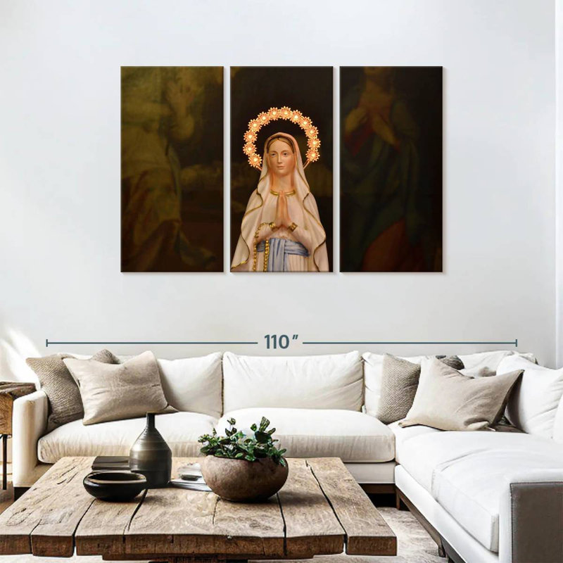 Adella Virgin Mary Praying, 48" H x 74" W