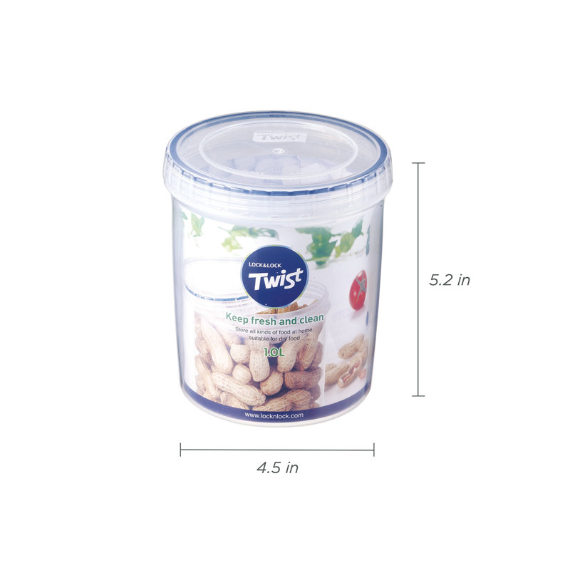 Clear BPA-Free Twist Food Storage Canister Set