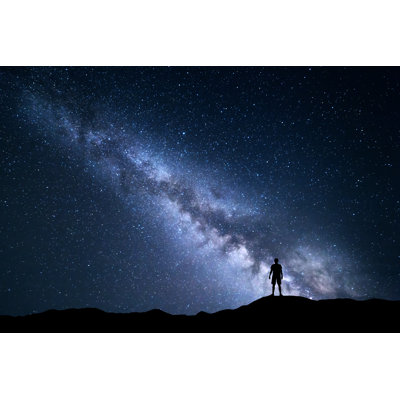 Night Landscape With Milky Way by Den-belitsky - Wrapped Canvas Painting