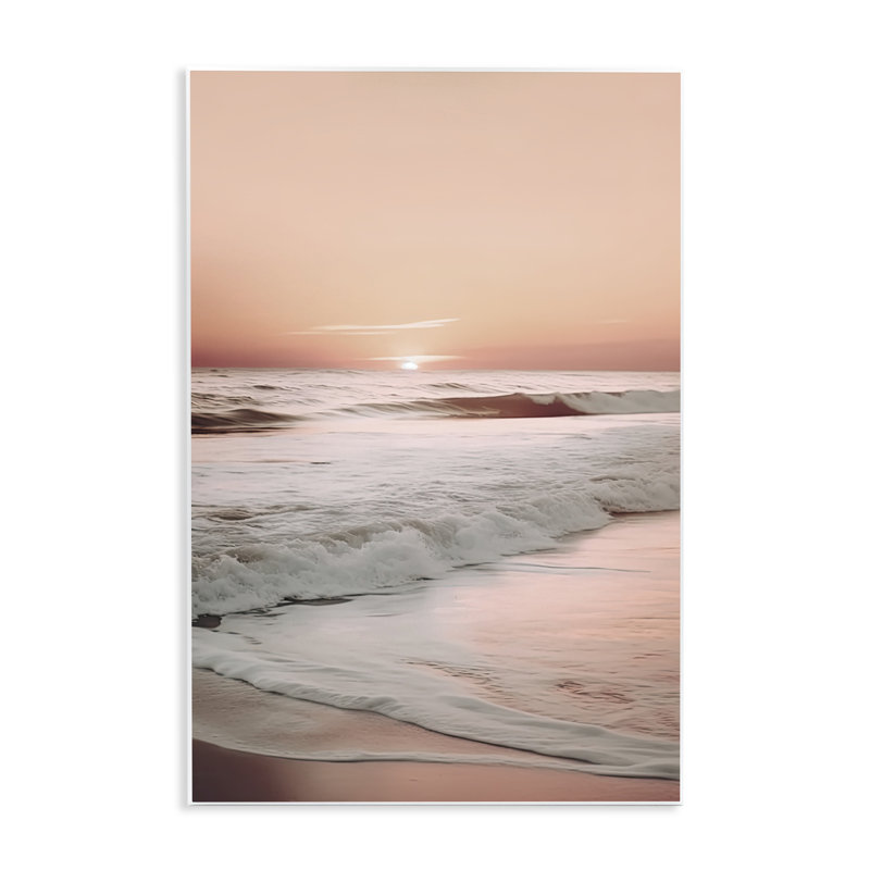 Plaque murale «Apricot Beach View», conception par Decent Exposures, H 15 po x l 10 po