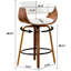 Tabourets de bar pivotants rembourrés 30 po Modern, tabourets d'îlot de cuisine en bois avec repose-pieds-119858579-122289453