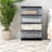 4 Drawer Wide Plastic Storage Chest with Casters-1113782788