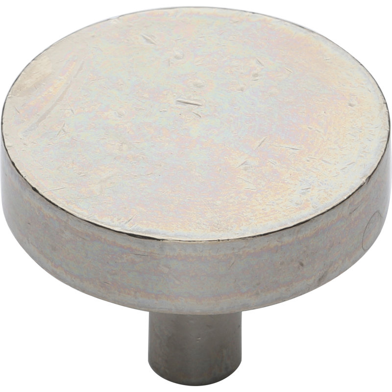 Round Disc Knob, 1.5, White Bronze