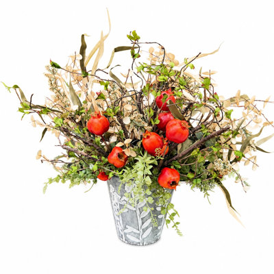 Arrangement floral d'automne artificiel de 24 po, bouquet de baies artificielles pour la fête de l'Action de grâce