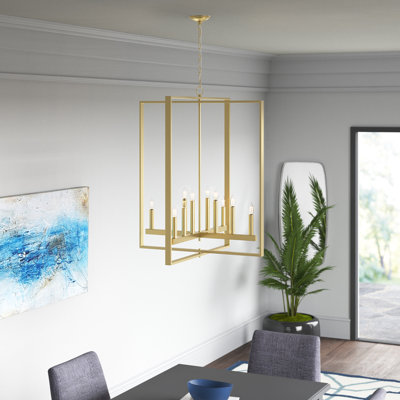 Twedt 12-Light Dimmable Geometric Chandelier 