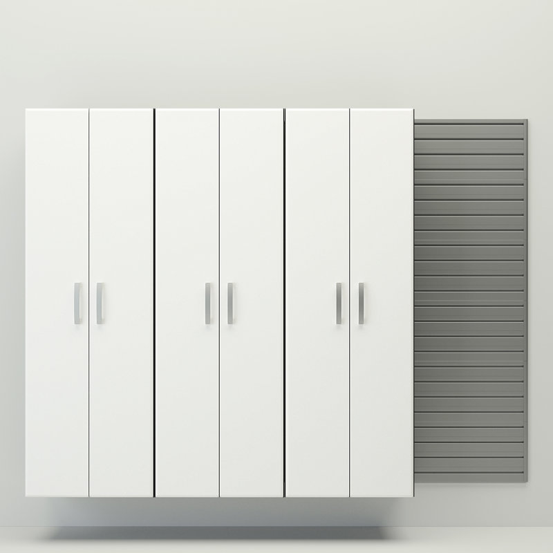 Ensemble de rangement haut 3 pièces Deluxe, Blanc argenté