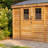 12 ft. W x 4 ft. D Sliding Door Cedar Wood Storage Shed with Metal Roof