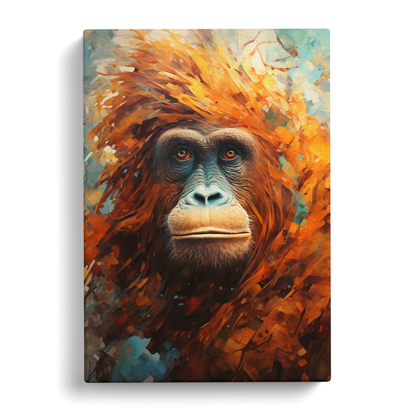 Orangutan Orphism - Wrapped Canvas, 50cm H x 35cm W x 3cm D