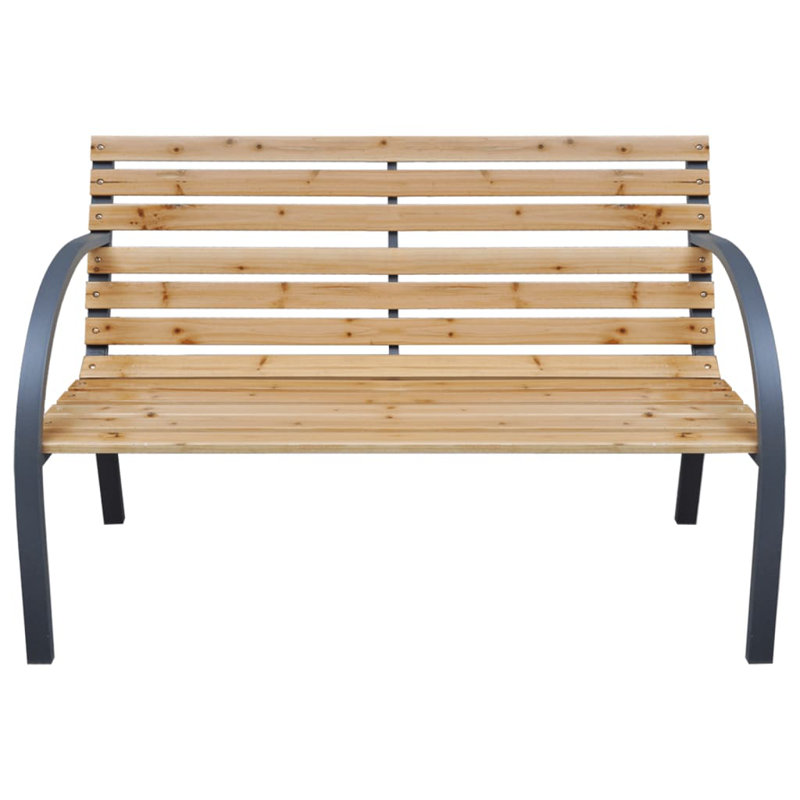 Banc de patio en bois de sapin massif 44,1 po