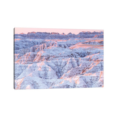 Snow on the Badlands 1 Piece Wrapped Canvas Wall Art