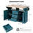 Spacious Multifunctional Kitchen Island with Folding Table, Storage, and Charging Station on Wheels for Modern Kitchens