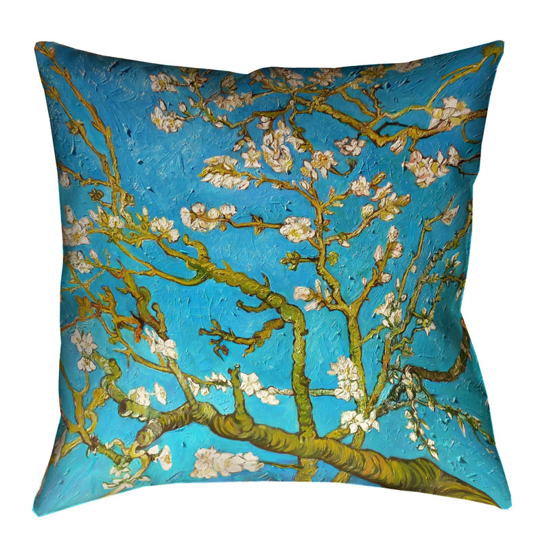 Housse de coussin Vincent Van Gogh, 26 po x 26 po, Bleu/jaune