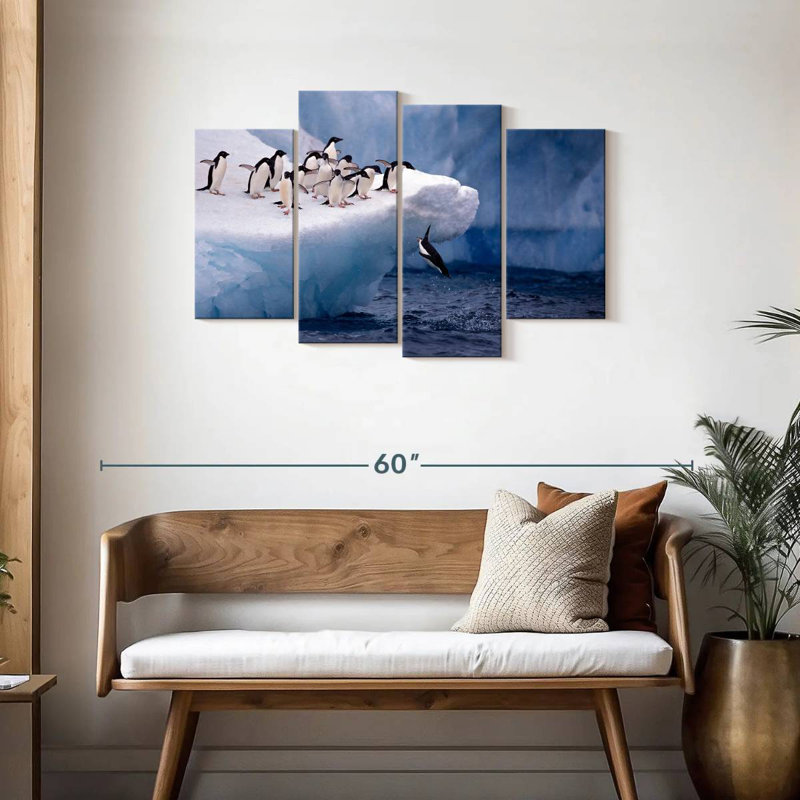 Brampt Penguins Diving, 27" H x 43" W