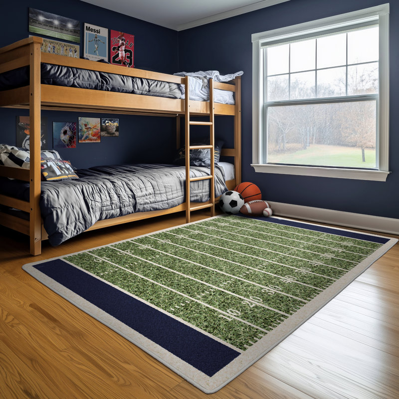 Friday Nights Dark Blue, Rectangle 7'8" x 10'9"