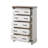 Quan Farmhouse 48" H 5 Drawers Dresser with Ample Storage Space, White/Brown-1981142713